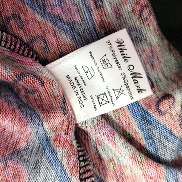 White Mark Boho Chic Paisley Super Soft Dress Size L - Picture 7 of 8